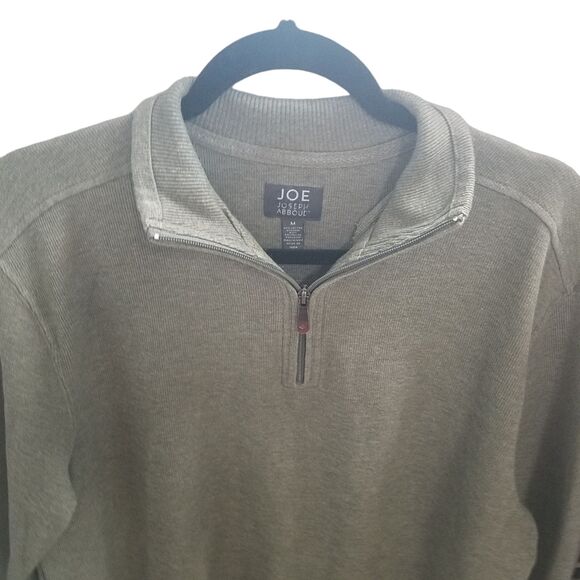 Joseph Abboud Mens Sz M Green Solid Long Sleeve Ribbed Pullover Sweatshirt - Picture 8 of 9